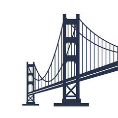 Obraz premium Vector line bridge arch city outline building viaduct sign construction.