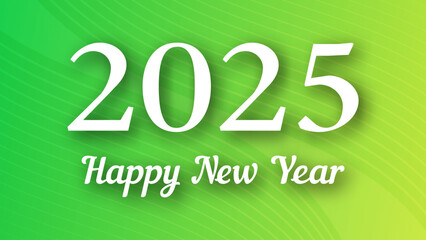 2025 Happy New Year on colorful background