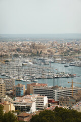 Obraz premium A view from Castell de Bellver, a castle in Palma de Mallorca, Spain