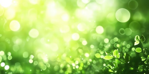 Obraz premium Blurred Green Background of Nature in Springtime Featuring Soft Bokeh Effect for a Refreshing and Serene Atmosphere