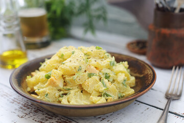 Traditional German dish potato salad