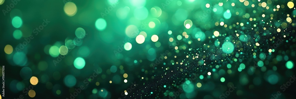 Poster lush green spring banner with bokeh effect and blurred background capturing the essence of nature's 