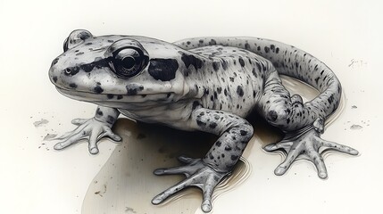 Naklejka premium Realistic pencil sketches capturing the essence of amphibian frogs vividly