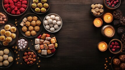 Fototapeta premium Chinese new year sweets a festive tradition for luck and wealth