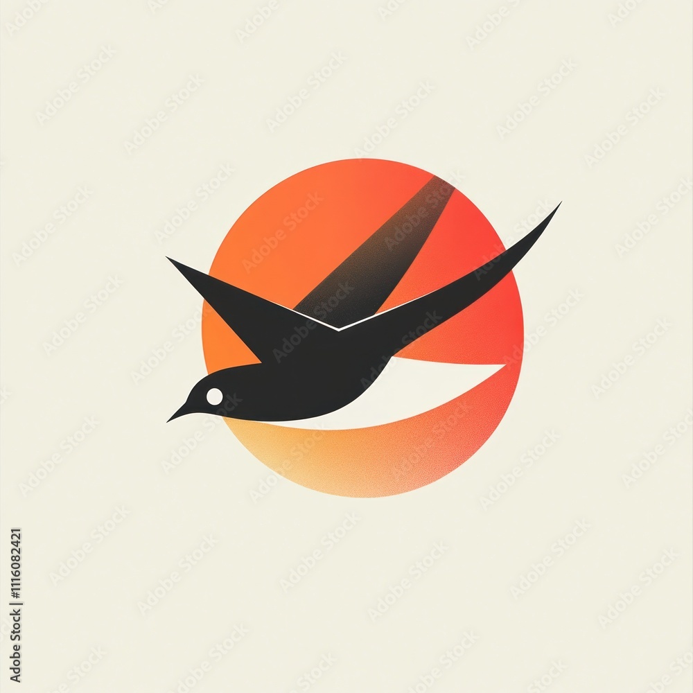 Poster here's a possible and keyword list for your image.. silhouette bird flying over sunset.
