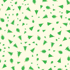 Obraz premium The seamless pattern of christmas tree Vector christmas tree background decoration for Christmas