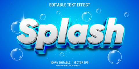  splash vector 3d text effect with modern style design