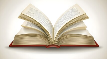 Fototapeta premium Captivating open book displaying pages studio setting creative concept minimalist environment