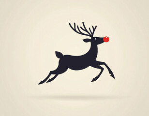 Obraz premium Reindeer Silhouette