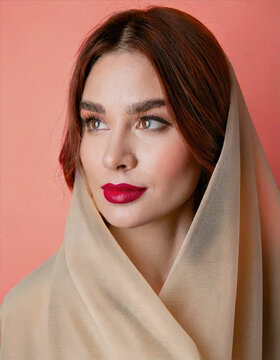 A Beautiful Woman With Head Cover