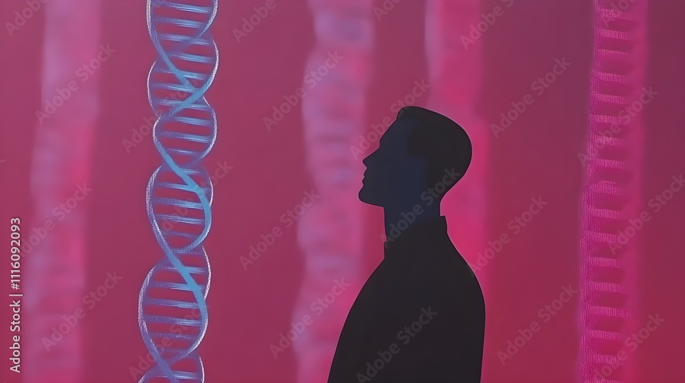 Poster exploring genetic code a scientist's journey through dna structures laboratory digital art abstract 