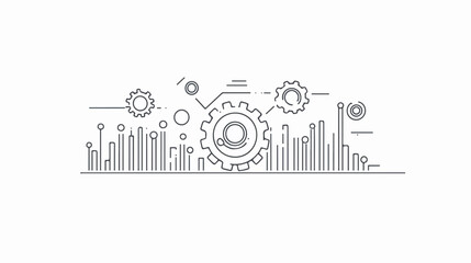 High-Tech Engineering Gears Background