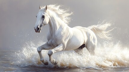Running horse pencil drawing fine artistry and texture