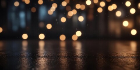 Dramatic Bokeh Light on Dark Background Creates Mood, captivating visuals , dramatic lighting