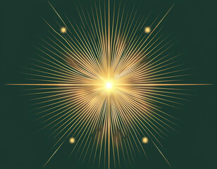 Fototapeta premium Golden Radiance Burst