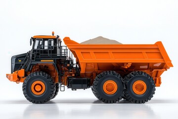 Obraz premium Heavy Duty Dumper Truck Transporting Sand Loads