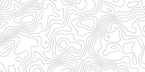 White background topography contour map with black curve lines. luxury topographic wavy pattern and geographic grid map patterns, topography line map. Vintage outdoors style. 