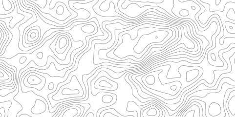 Obraz premium White background topography contour map with black curve lines. luxury topographic wavy pattern and geographic grid map patterns, topography line map. Vintage outdoors style. 