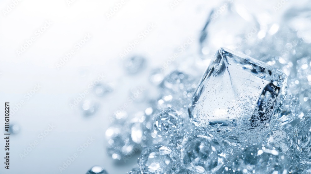 Poster elegant sparkling diamonds and crystals glistening against a soft white background creating a luxuri