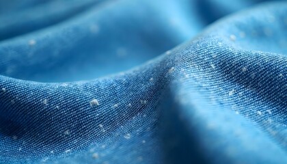 close up of blue fabric