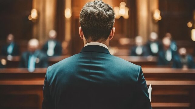 Courtroom Drama: A Solemn Atmosphere in the Halls of Justice