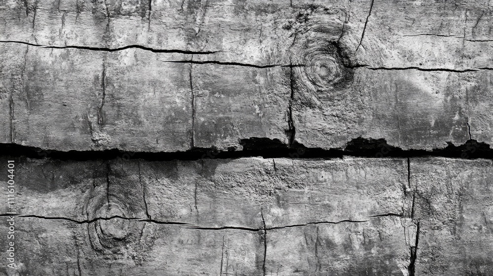 Poster Close-up view of textured tree logs with visible knots and cracks, highlighting rustic wood patterns and natural imperfections, forestry, nature, timber texture.