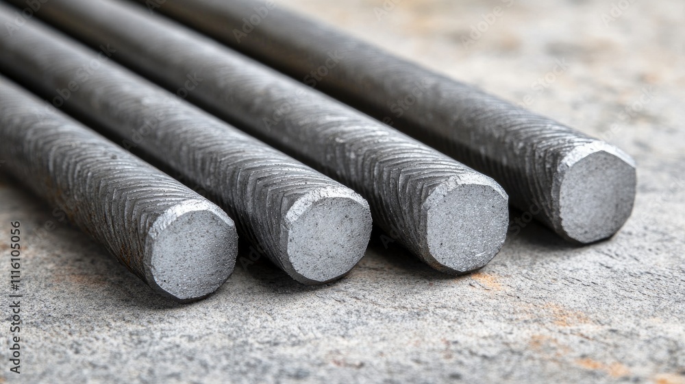 Poster steel reinforcement bars used in concrete construction for structural support and durability in buil