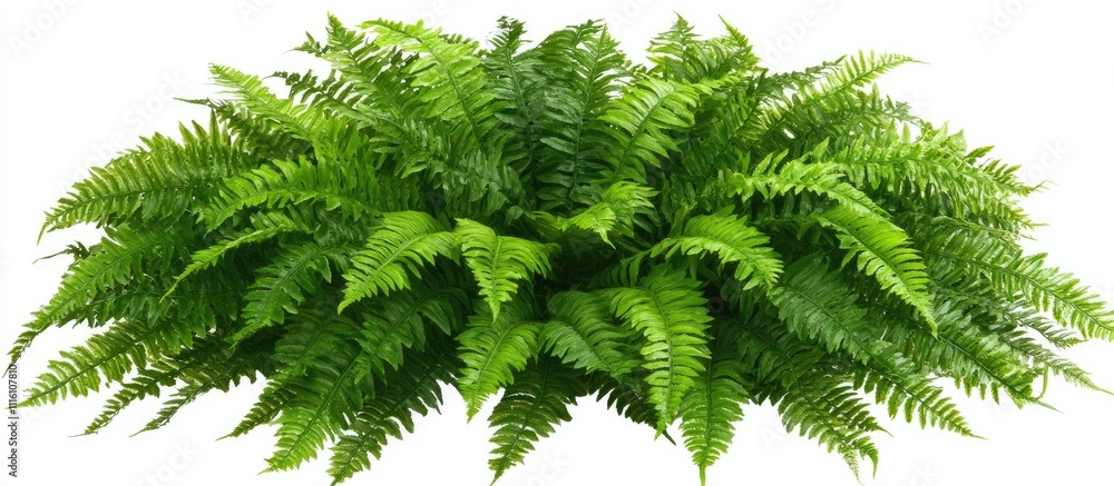 Poster vibrant green lady fern with lush foliage and highlighted leaf tips creating a natural and enchantin