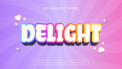 Colorful delight 3d editable text effect - font style