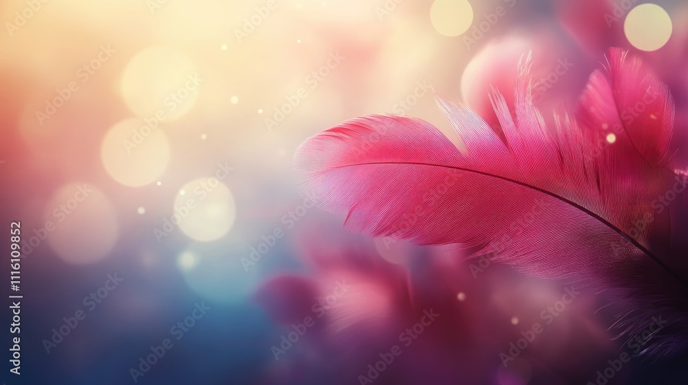 Aufkleber Abstract feather texture background with soft pastel colors and gentle blur for creative design and artistic projects.