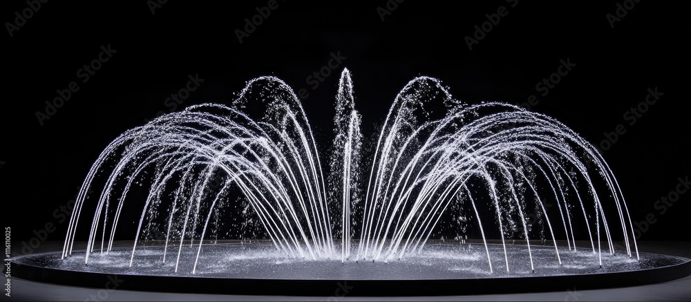 Poster spectacular white pyrotechnic fountains creating a stunning display against a dark background ideal 