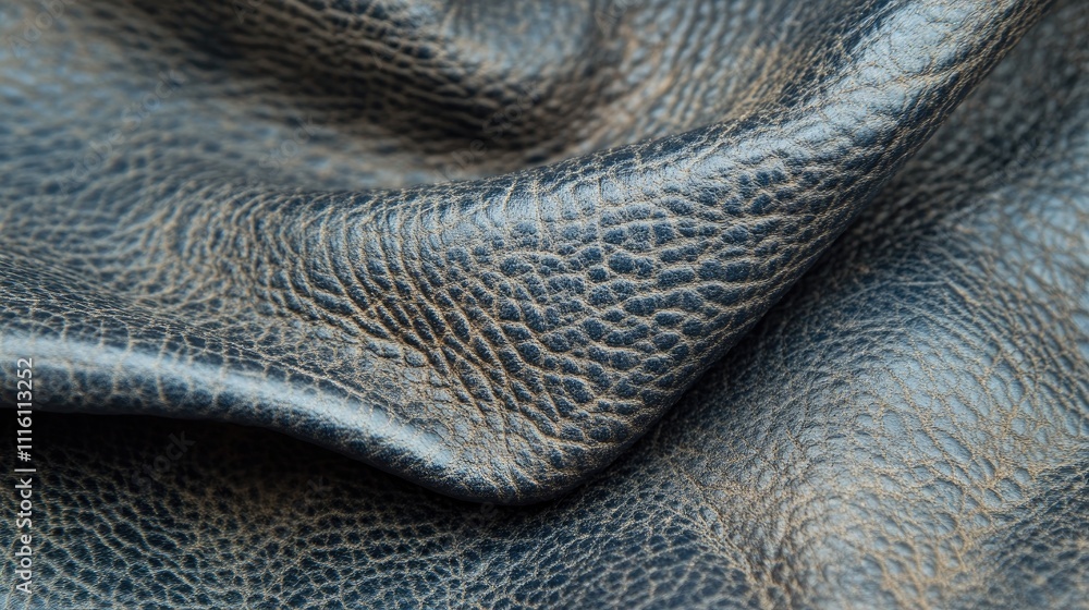 Aufkleber Black leather texture close-up showcasing rich details and unique patterns ideal for backgrounds and design elements.