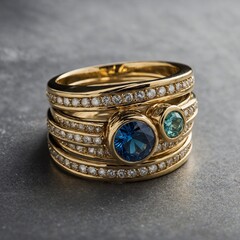 A vintage-style filigree ring with intricate patterns.
