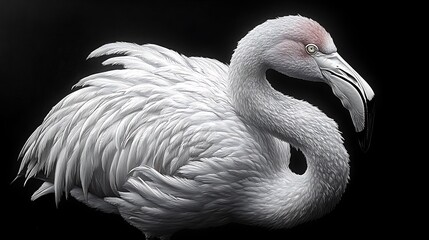 Fototapeta premium Stylish flamingo bird pencil sketch wallpaper images showcasing nature-inspired artistic wall designs