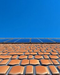 Futuristic Urban Setting with Solar Panels on Roof