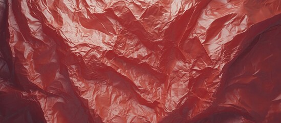 Fototapeta premium Crumpled red paper texture background for creative design and art projects