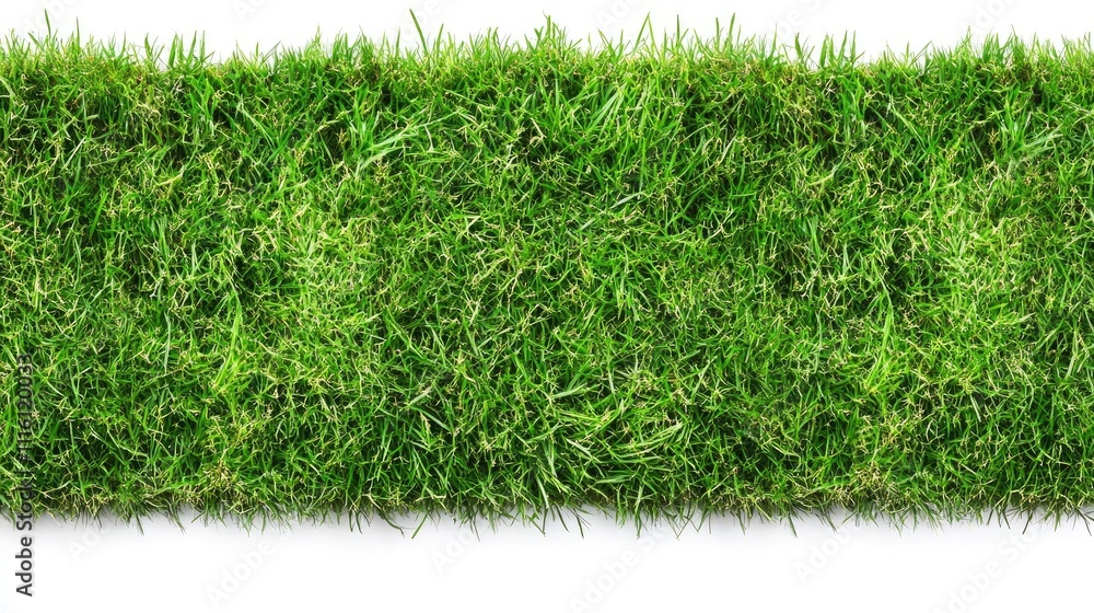Poster lush green grass texture with a clean white space for design and layout applications. perfect for na