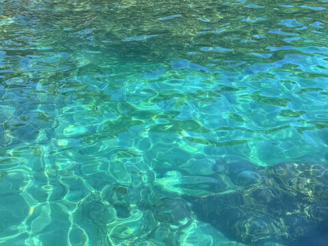 Amazing clear sea water in paradise lagoon 