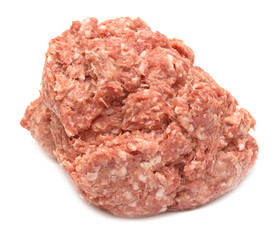 minced meat on a white background