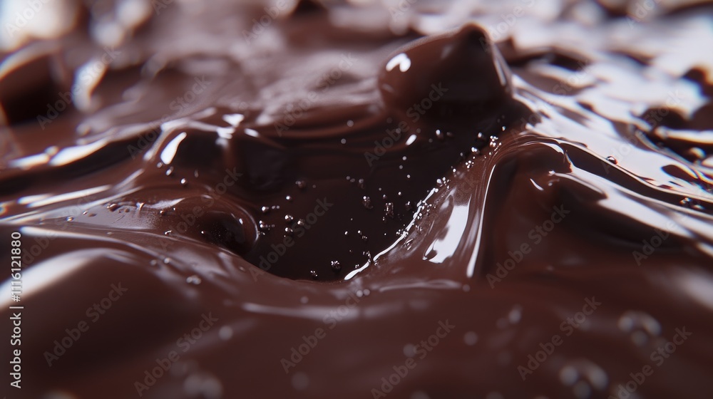 Poster rich chocolate smooth texture capturing delicious melted cocoa background for culinary and dessert t