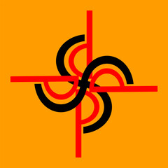Desain Logo Letter DSP Propeller Shape