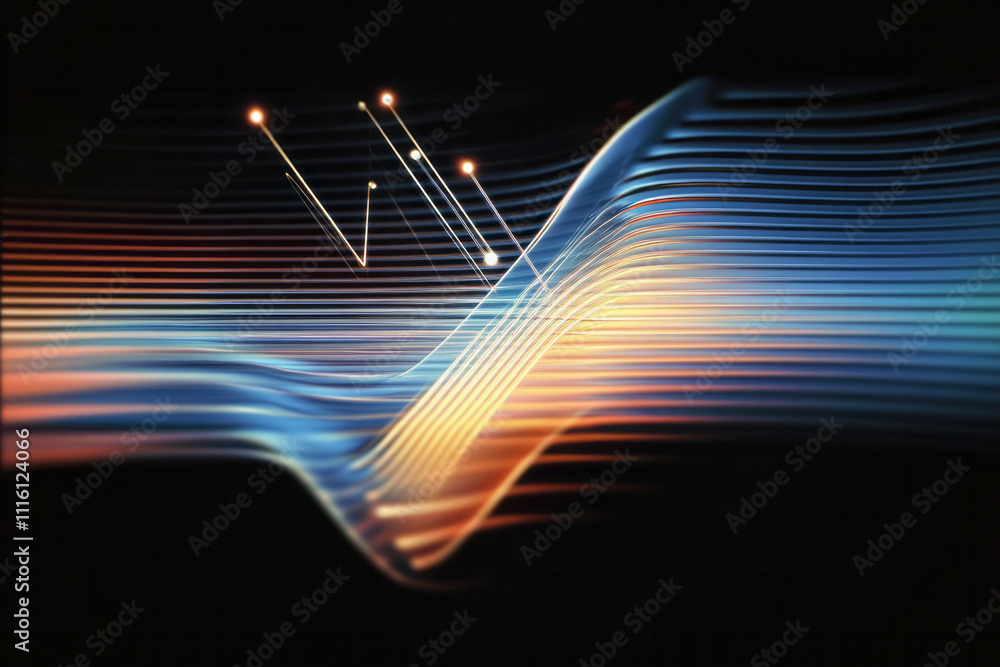Poster a computer screen with a wave pattern