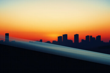 Obraz premium a city skyline
