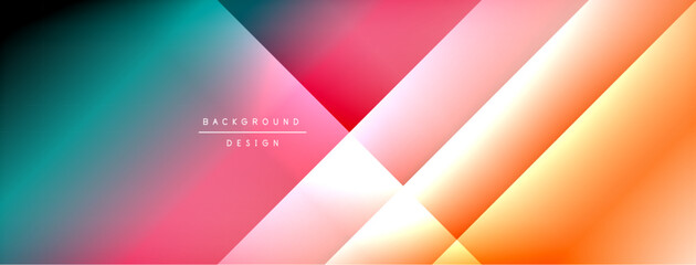 Colorful gradient with lines made of shadow and light. Creative background