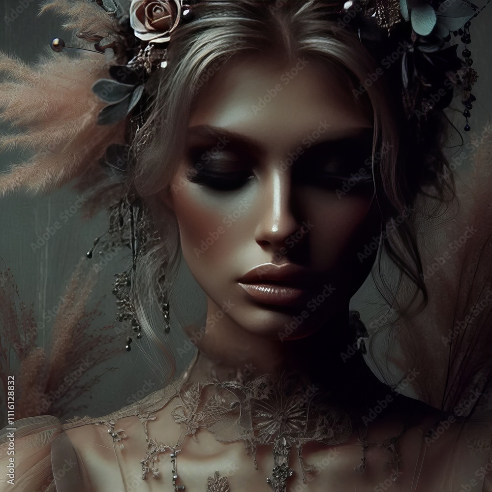 Poster a muted color palette creating a sense of mystery and intrigue