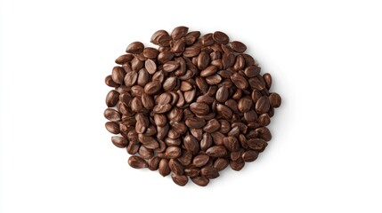 Fototapeta premium Sunflower seeds arranged in a circular formation on a clean white background for healthy food concept and natural snacking visuals