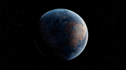 Fototapeta premium 3D Render of a Partially Lit Planet with Sunrise Glow