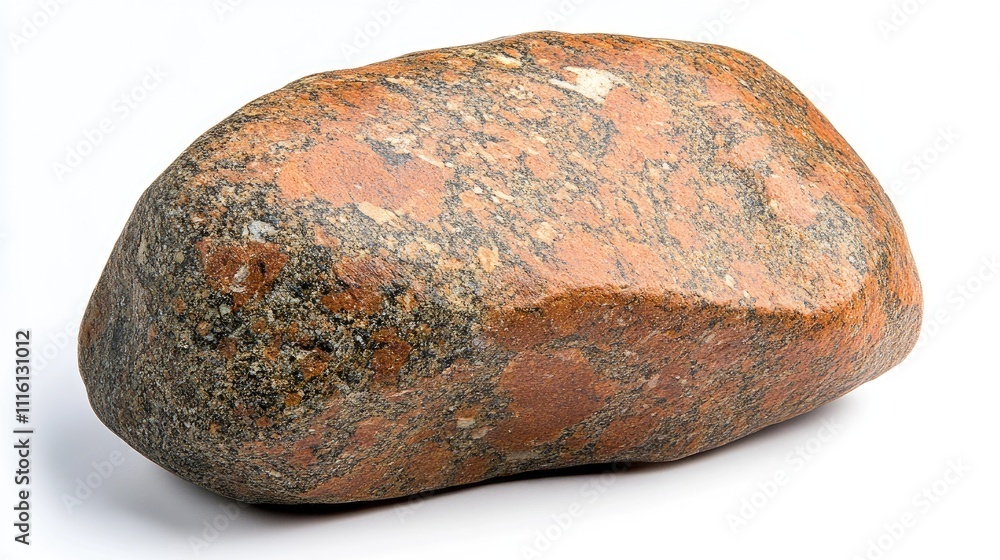Aufkleber textured granite stone isolated on white background showcasing natural color variations and unique p