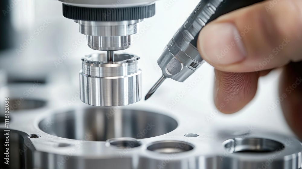 Poster precision measurement of automotive components using advanced inspection equipment in a high-tech en