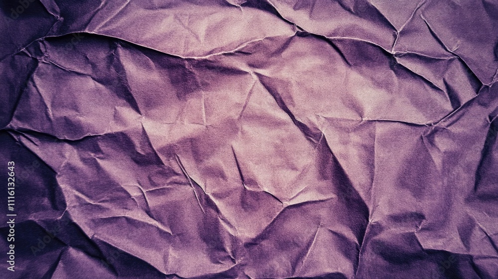 Poster crumpled violet paper texture background for artistic and creative design projects.